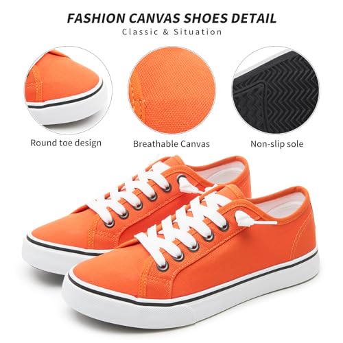 Image of Women Canvas Sneaker Slip On Non Slip Casual Shoes Lace Up Canvas Low Top White Shoes Loafers for Women Fashion Black Sneaker