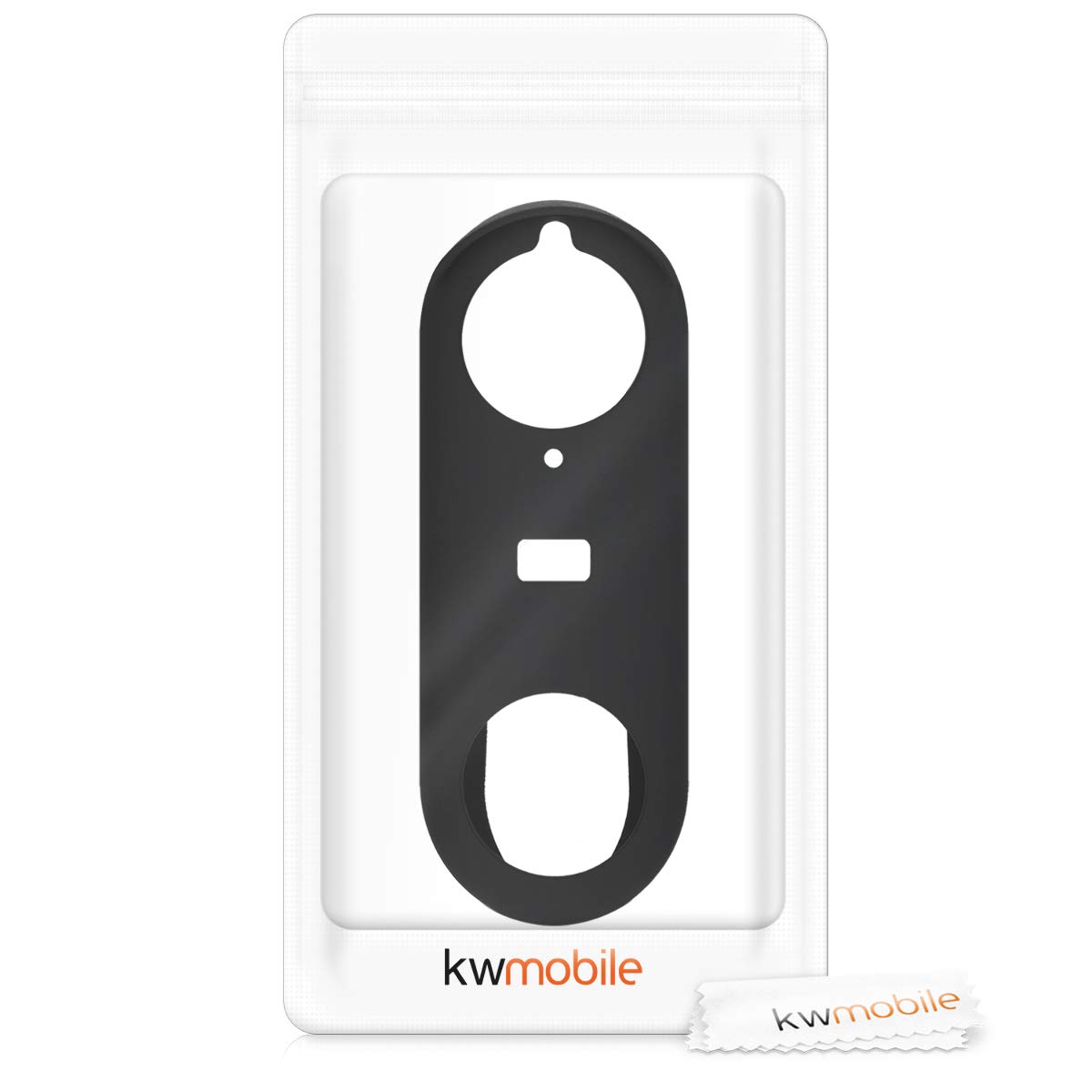 kwmobile Case Compatible with Nest Hello Video Doorbell - Protective Silicone Cover Black