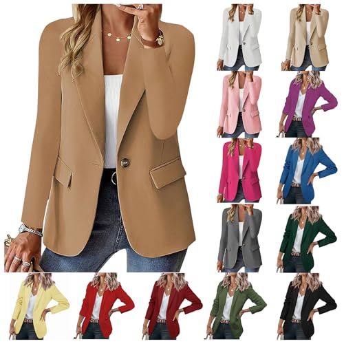 Blazers for Women Dressy Button Down Business Suit Jackets Causal Long Sleeve Lapel Open Front Work Office Blazer3