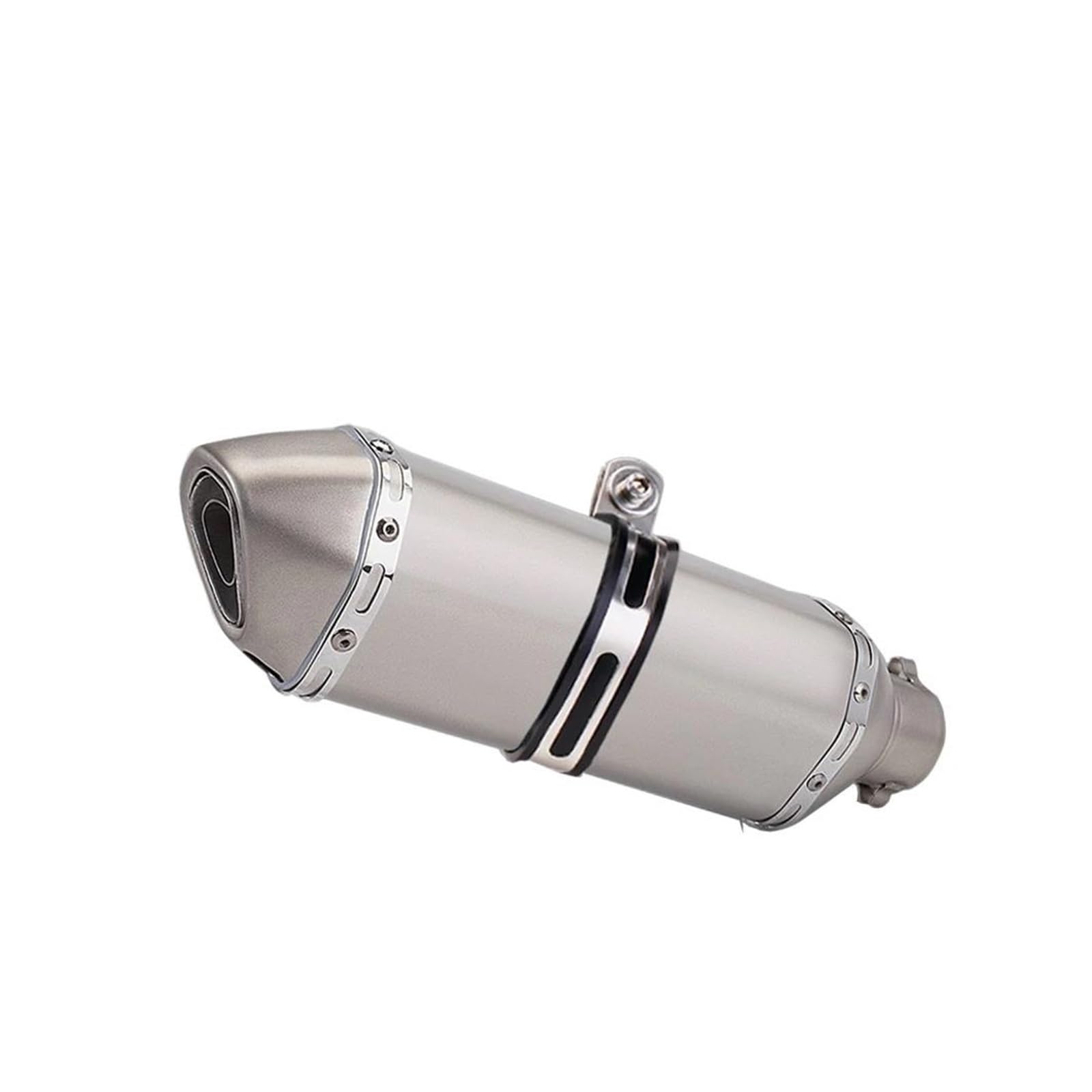Escape Moto Universel Tubo De Escape Universal Acero Inoxidable Motocicleta Tubo Escape Antideslizante 51mm De Longitud 300/370/470mm Cola Escape Moto(Type A)