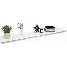 WELLAND 8" Deep Floating Shelves Wall Mounted Shelf White, 48inch