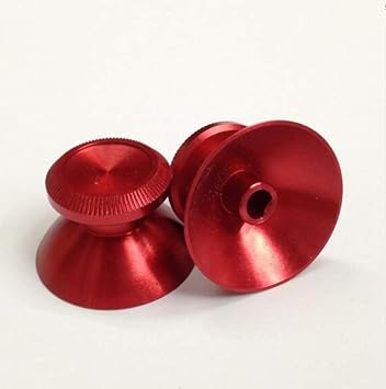 Metal Analog Thumbstick Joysitck Thumb Sticks Grips Cover Casw Caps Mushroom Cap for Xbox360 Controller Red