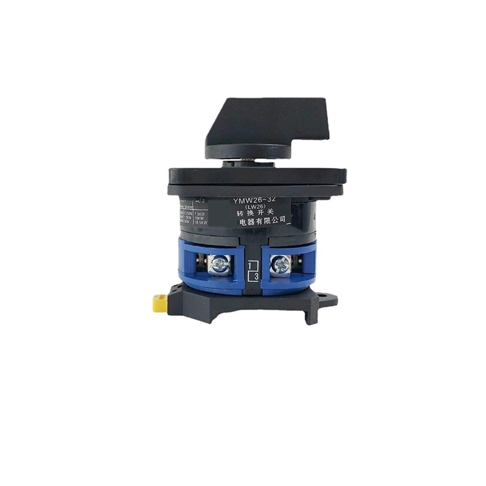 AARTERZZA LW28 YMW26 LW26-32/1DIN Rail Mounted Changeover Rotary CAM Switch 690V 32A 1 Pole Selector Silver Control Electronic Starter(Off-ON)