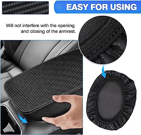 Autorder Center Console Cover for Subaru Outback 2020-2025 Accessories Armrest Cover Carbon Fiber Anti-Scratch Middle Console Pad Leather Armrest Protector by Autorder - Image 5