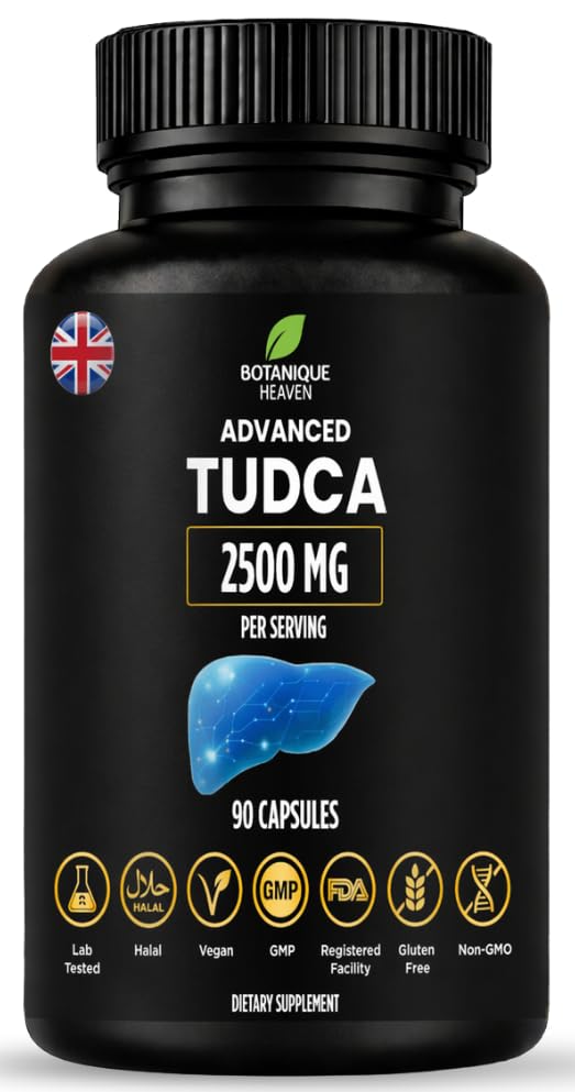TUDCA 2500mg Capsules High Strength Tauroursodeoxycholic Acid 90 Capsules Liver & Digestive Support Vegan Supplement