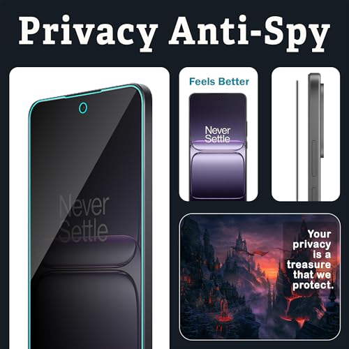 Image of ArmourPro Privacy Tempered Glass Screen Protector Compatible for OnePlus Nord CE 5 (6.77 Inch) with Edge-to-Edge Protection Coverage and Easy Installation kit (Pack of 2)