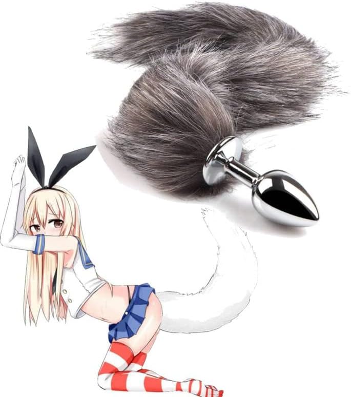 Peluche de acero inoxidable de 17 pulgadas, divertido y esponjoso, realista, clásico, con doble cabeza (gris) para hombres y mujeres Peluche de acero inoxidable de 17 pulgadas, divertido y esponjoso, realista, clásico, con doble cabeza (gris) para hombres y mujeres