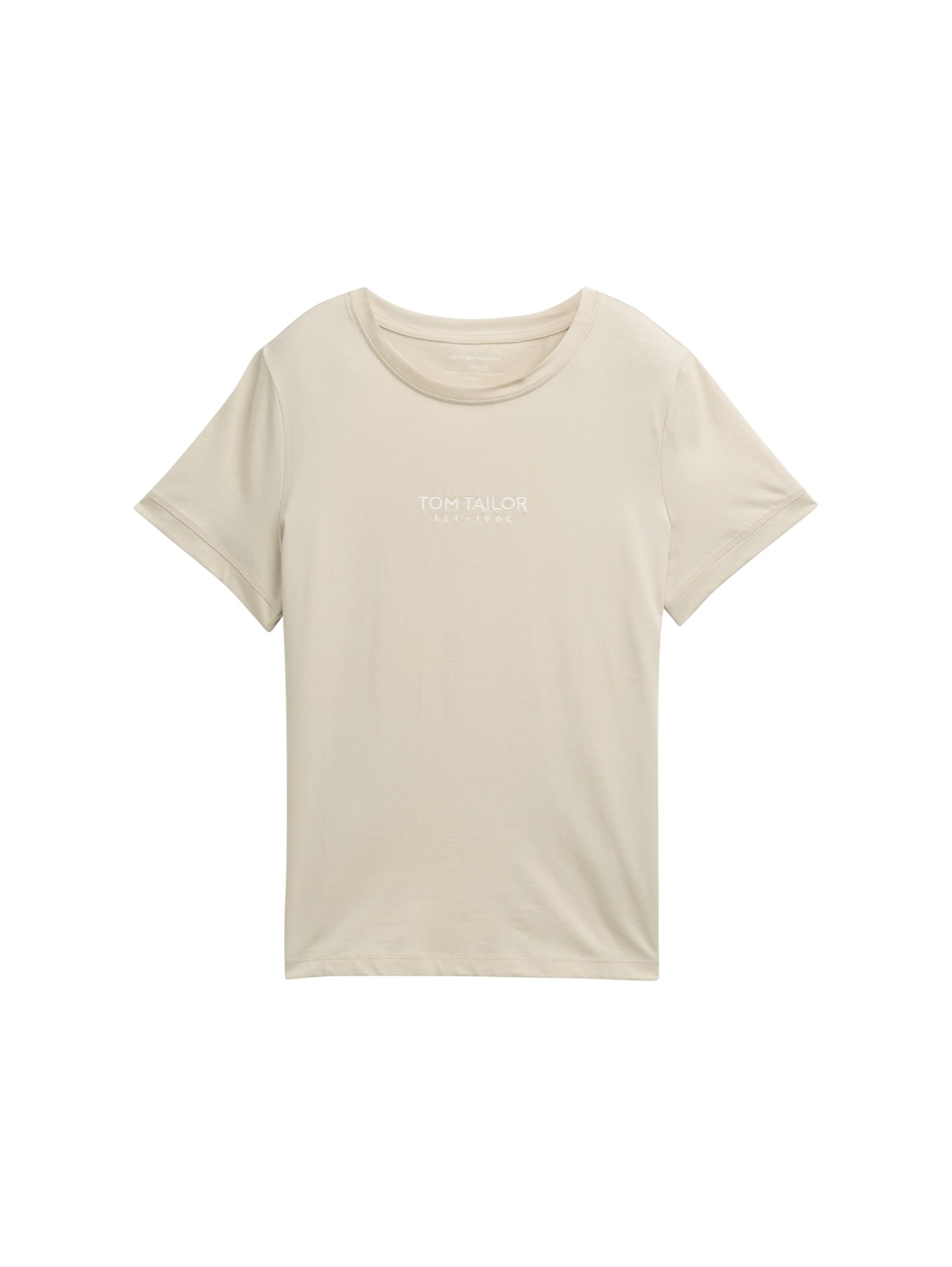 Tom Tailor Damen T-Shirt mit Logo-Stickerei