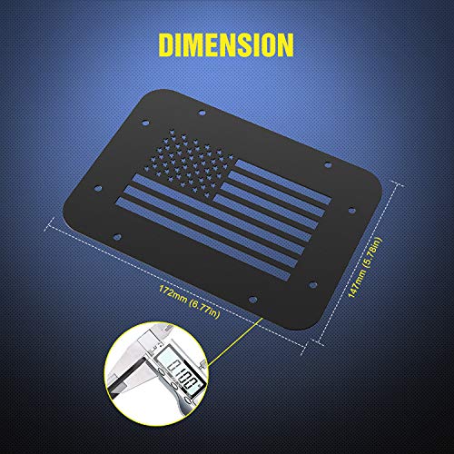 Image of Nilight Spare Tire Carrier Delete Filler Plate Tailgate Vent-Plate Cover Exterior Accessories for 2007-2017 Wrangler JK & Unlimited