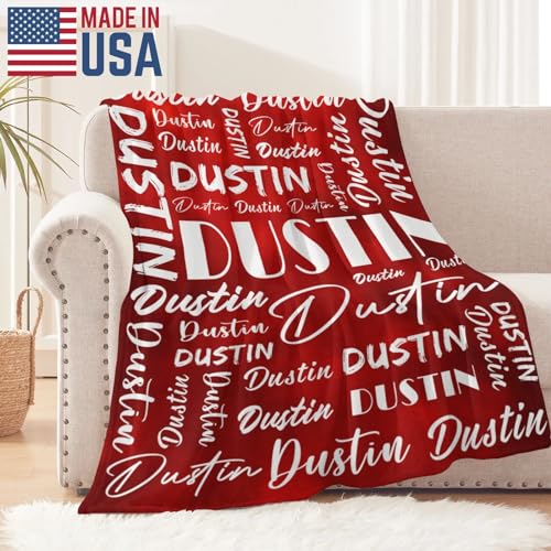 Name Blanket Personalized Name Blanket Customized Blanket with Name Text for Adult Kid Birthday Christmas Mothers Fathers Valentines Day Gift