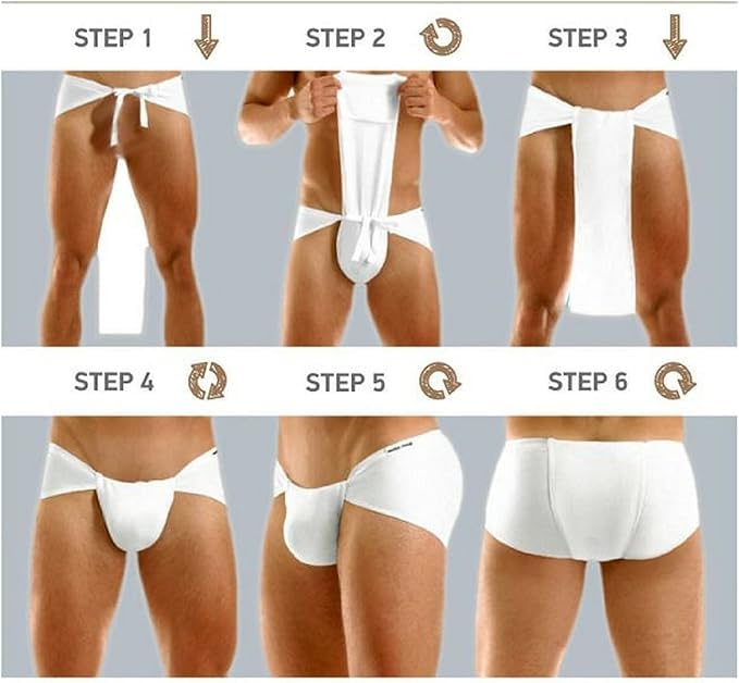 4 X Indian Traditional Underwear Black Langot Supporter loincloth Underpants Briefs Organic Cotton Black Color, Gym Wrestler Underpants Lankot Common Free Size (4 pc)4