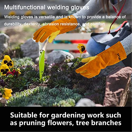 Welding Gloves, Mig Welding Gloves Stick Welding Gloves Tig Welding Gloves For Men And Women, Cowhide Split Leather, 14 Inches #TOP5