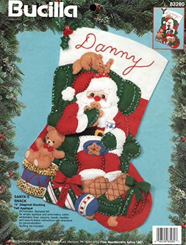 Bucilla Santa's Snack Felt Applique Stocking Kit 83280