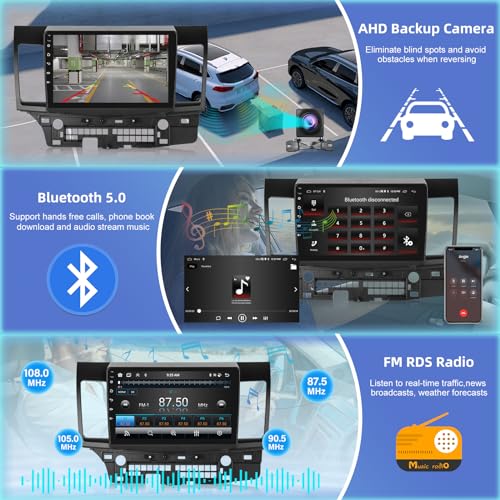 Rádio automotivo de 8 núcleos [4G + 64G] para Mitsubishi Lancer 2008-2017 - Android 13 Touch Screen