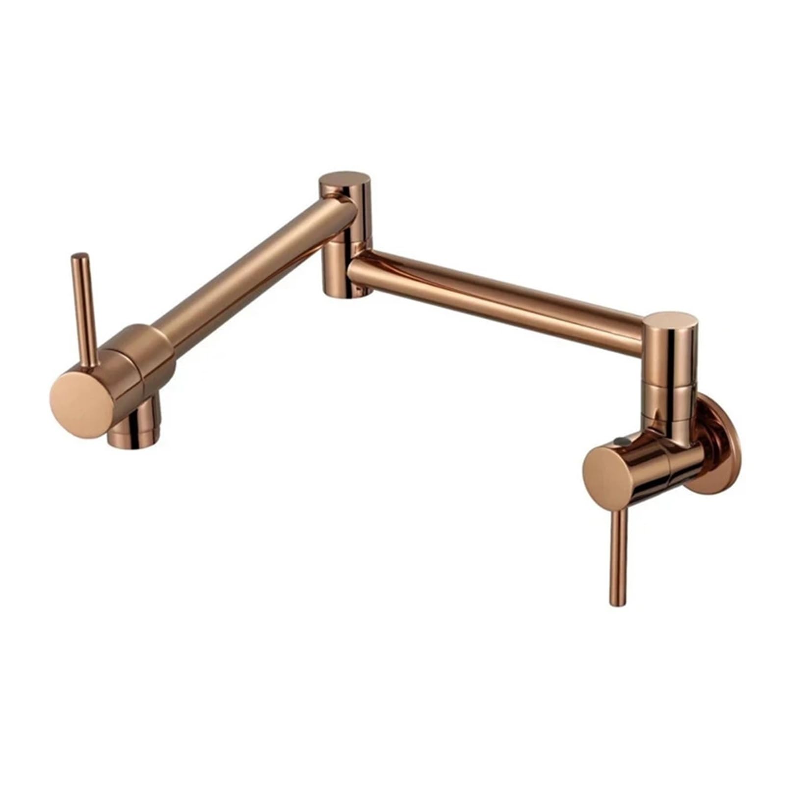 ZQFHSX Wall Mounted Kitchen Faucet Foldable Stove Single Cold Hole Rose Sink Stretchable Tap for Most Scenarios(Gold)