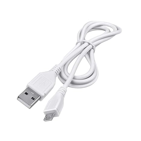 5ft White Micro USB Cable Computer PC Laptop Data Sync Cord Compatible with Creative Sound Blaster Roar Pro 51MF8171AA001 Bluetooth Wireless Speaker