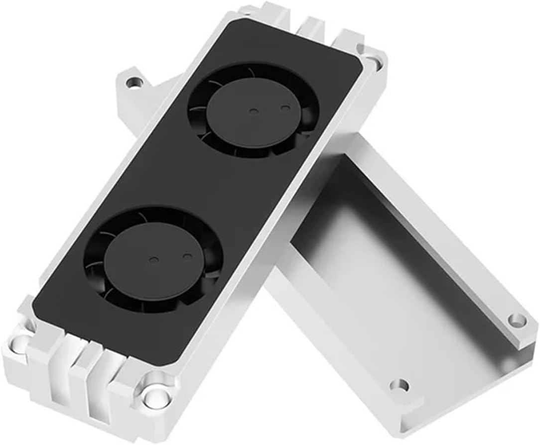 2280 22110 Dual Fan Hard Drive Radiator Silver Black HDM2280-FT(Silver)