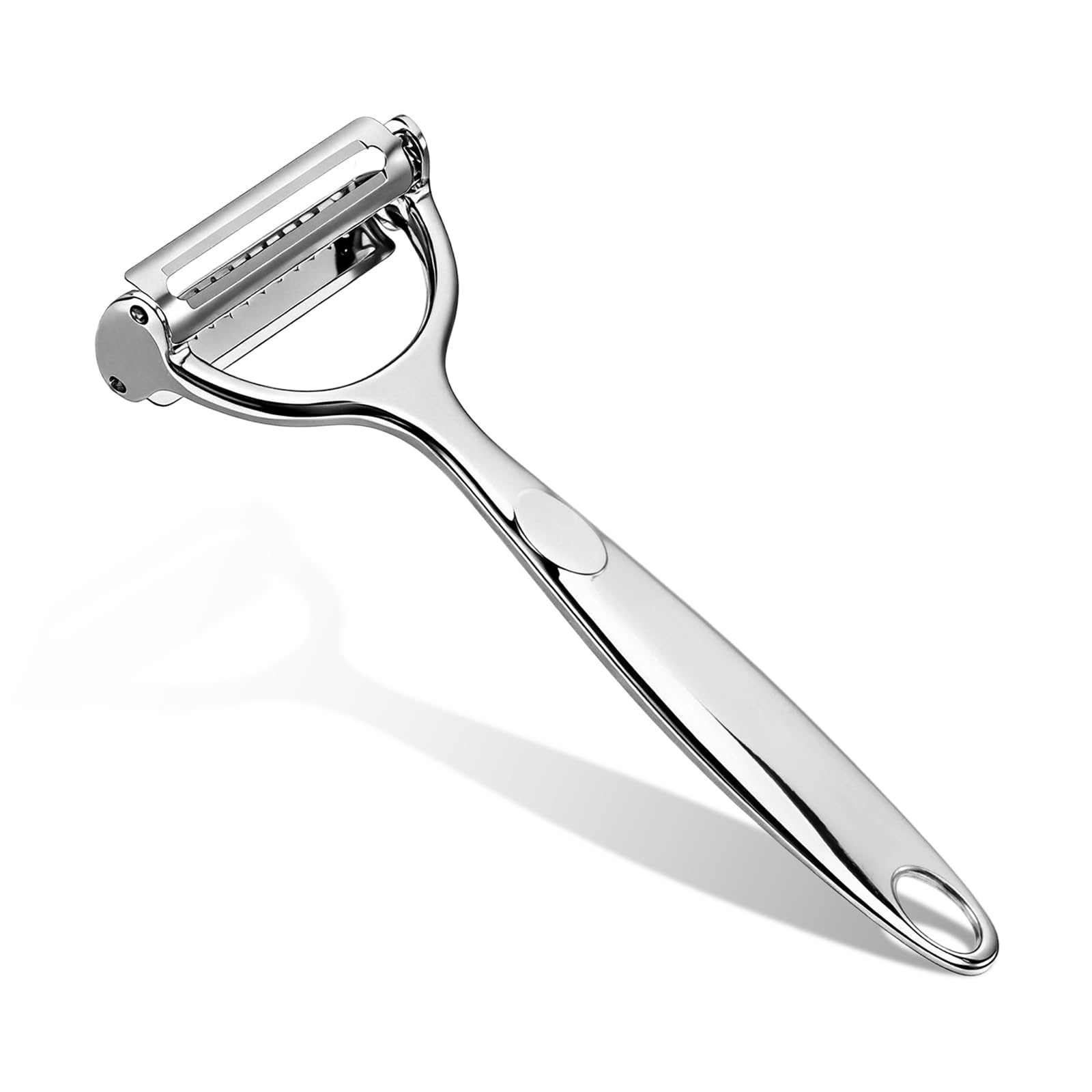 Hadnves Vegetable Peeler Grater 2-in-1 Zinc Alloy Double-Sided Blade Fruit Slicer Julienne Cutter with Handle Multifunction Peeler for Kitchen Carrot Cucumber Potato Veggie Cooking Tools
