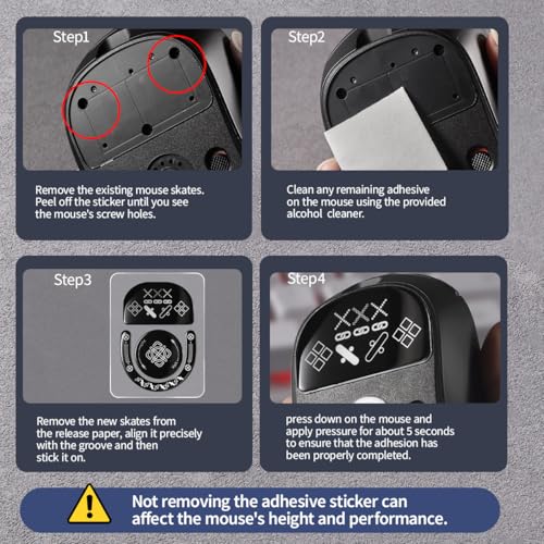 Image of immoenuc Glass Mouse Skates for 2024 Logitech G PRO X Superlight 2 DEX Lightspeed Wireless Gaming Mouse Feet Pads Smooth Durable Game Mouse Accessories (Printing Pattern)