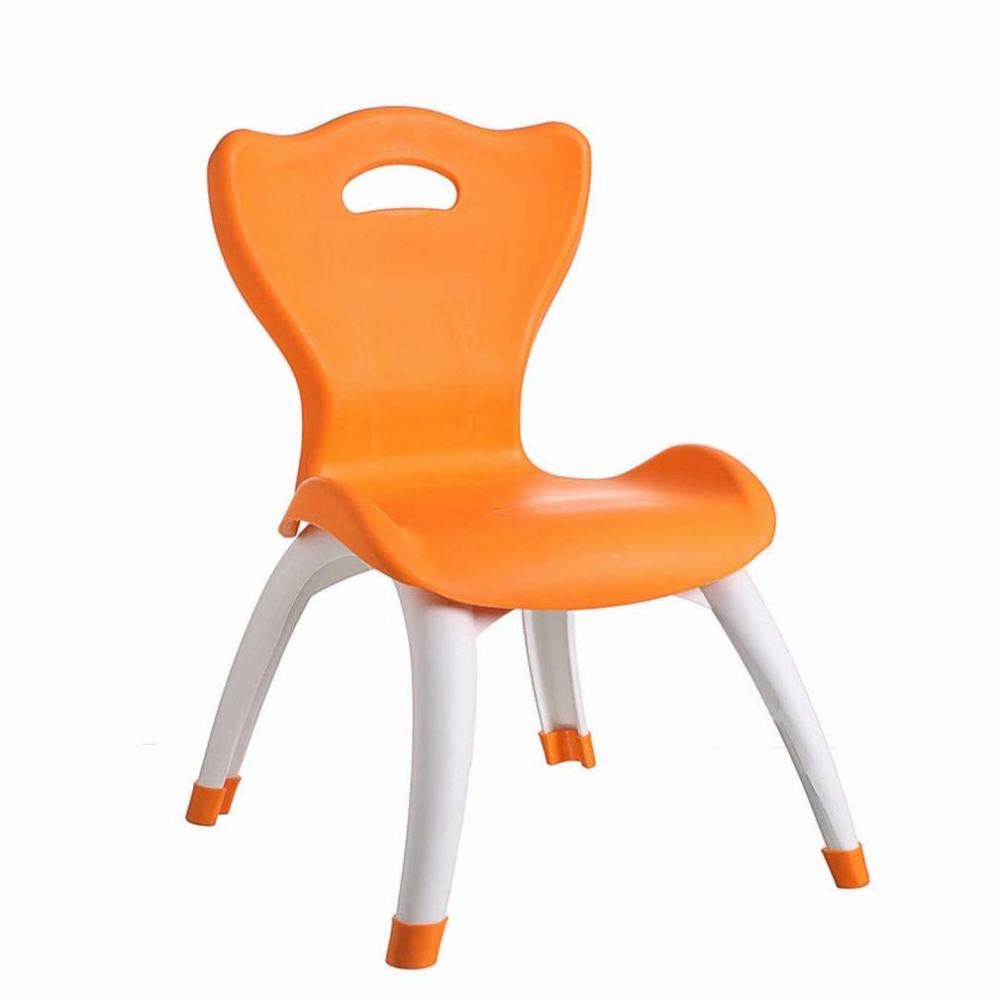 Chaise en plastique backrest home kindergarten stool tabouret pour enfants orange