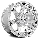 RTX Peak Custom Wheel - 18x9, 0 Offset, 6x139.7 Bolt Pattern, 87.1mm Hub - Chrome Rim