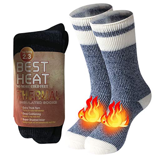 AWLE Warm Thermal Socks, Women's Outdoor Sports Insulated Heated Winter Hiking Mid-calf Socks, Ultra Warmth Skiing Snowboarding Socks, Indoors Durable Thick Slipper Socks, 1 Pair
