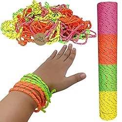 Vlish 144 Neon Woven Rope Adjustable Friendship Bracelets in 4