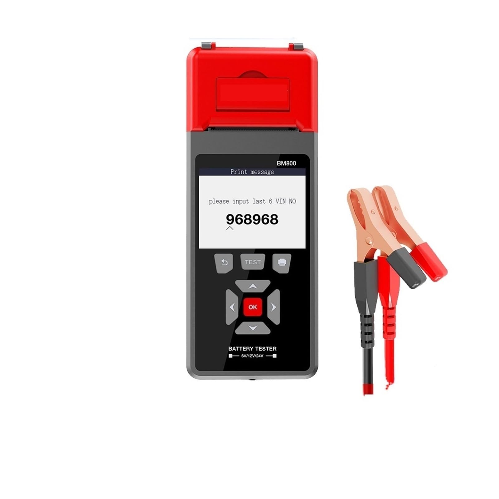 Probador de batería, BM800 Probador profesional de batería automóvil | Ofrece prueba de voltaje, análisis de capacidad; ideal para baterías de coches, camiones y motos.