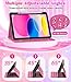 Zonefoker Case for iPad 11th Generation (A16) 11-inch 2025, for 10th Generation 10.9'' 2022, PU Leather iPad 11/10 th Gen Cover with Multi-Angle Viewing, Pencil Holder, Pocket, Composition Book-Pink