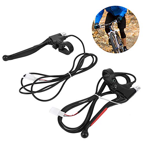 Keenso Electric Bicycle Brake Lever, 1 Pair E-Bike Metal Handle Brake Lever Replacement For Bike Electric Bike Electric Bicycle Parts #TOP6