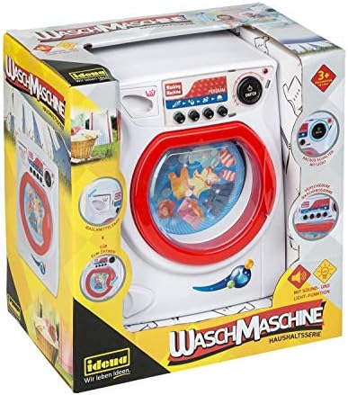 Idena- Lavatrice con Quattro programmi e Tamburo Rotante, Funzione Luce e Tono, Circa 14 x 27 x 25 cm, a Partire dai 3 Anni, per Imparare Le abilità pratiche in casa, 40449