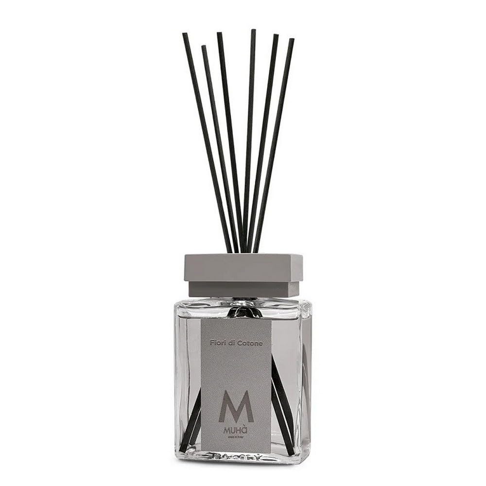 MUHA' | Profumatore per ambiente Perfume Diffuser, Fragranza Fiori di Cotone, Diffusore Ambiente con Bastoncini, Formato da 100 ml