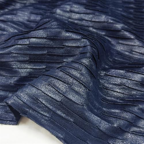 Tissu plissé de designer aspect daim haut de gamme pour confection de luxe