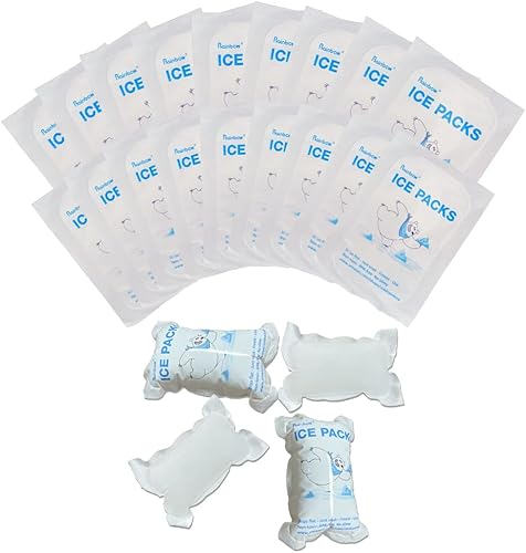 RAINBOW Paquetes de hielo seco para envío de alimentos, pequeñas bolsas frías para bolsas de caja más fría, a prueba de fugas, bolsa de hielo frío