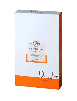 GUERISSON 9 Complex Moisturizing Mask Sheet 25ml x 10sheets, Deep Hydrating Facial Mask for Dry Skin