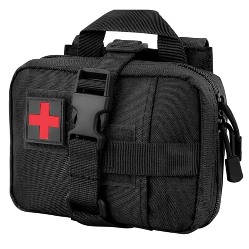 Tactical EMT Pouch IFAK Tear-Away First Aid Kit – Molle Medical Pouch for Outdoor, Hiking, Hunting – Compact & Durable Rip-Away Medical Bag