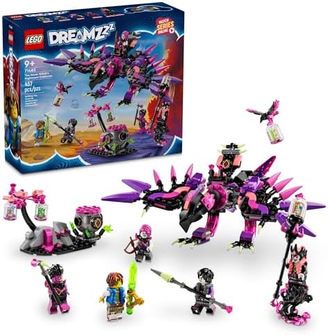 LEGO DREAMZzz The Never Witch’s Nightmare Creatures, Fantasy Animal Kids' Toy, Build a Mech, Wolf or Raven Figure, Building Toy with 5 Minifigures, for 9 Year Old Boys and Girls, 71483