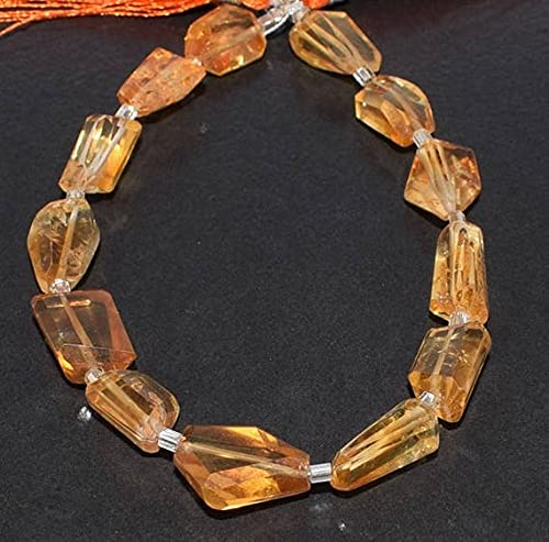Citrine Faceted Tumble Beads pierres naturelles 12x8-15x10mm pour création