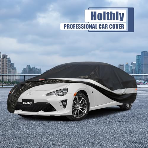 Image of 10 Layers Car Cover Custom Fit for Subaru BRZ (2012-2026) /Toyota 86(2012-2021), Waterproof All Weather for Automobiles, Outdoor Full Cover Sun Dust Rain Protection with Cotton. Black