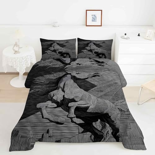 EXSANLIEAY Edredon Cama 135/150 Steed Edredón 4 Estaciones 240x220 cm | Edredon Invierno Reversible Doble Cara con Relleno Mezclas de Fibras, Ligero y Cálido, Profundo, Incluye 2 Fundas 50x75 cm