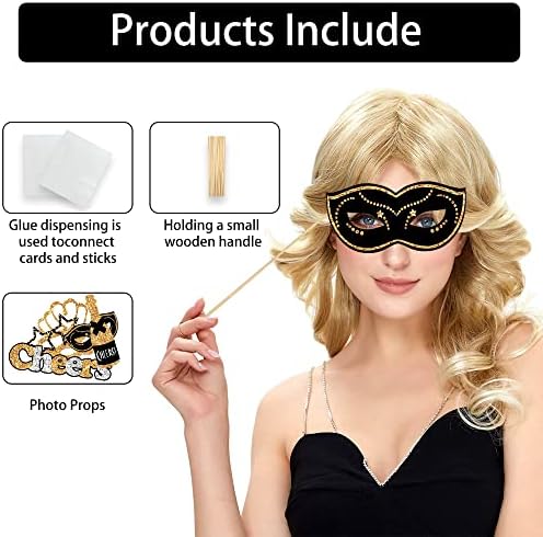 30 Pieces Photo Booth Props,Birthday Photo Booth Props,Hen Party Accessories,Wedding Photo Booth Props,New Years Graduation Party Supplies Party Props,Wedding Decorations for Reception