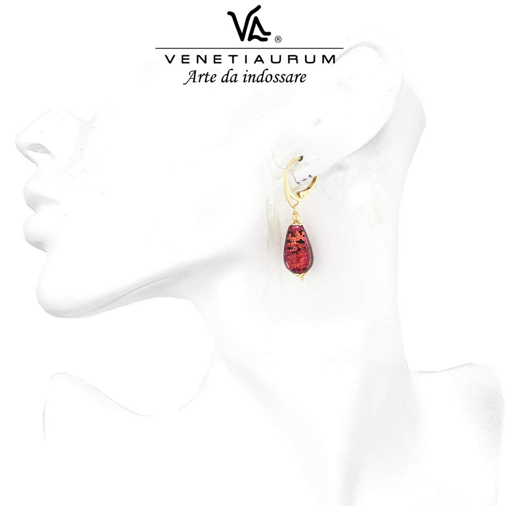 Venetiaurum - Orecchini per Donna con Perle a Goccia in Vetro Originale di Murano e Argento 925 - Gioiello Made in Italy Certificato