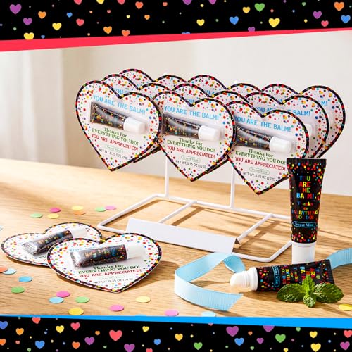 Image of 24 Pack Back to School Teacher Employee Gift Bulk Thank You Gifts Lip Balms You Are The Balms Coworkers Staff Appreciation Gift Bulk for First Day of School Inspirational Nurse Gifts