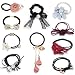 HY Fancy 7pc/10pc Stylish Stretch Hair Ties of Comfortable Elastic Cotton. These Cute Luxurious Hair Band Ponytail Holders are the Favorite Headband Scrunchie for Women and Girls (10 PCS:charming-03)