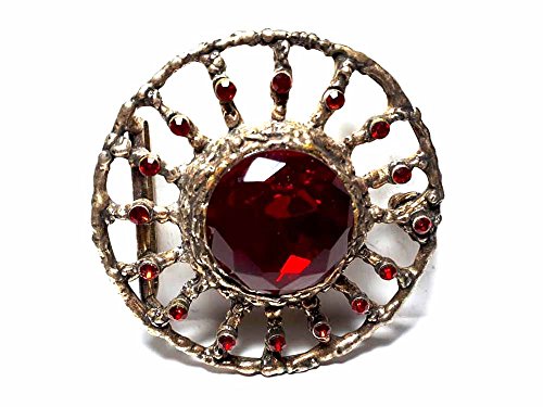 Boucle pour ceinture 4 cm en murrine de Murano et strass avec son porte-clés