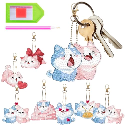 Llavero infantil pintura con gemas manualidades de diamantes brillantes para decorar mochilas