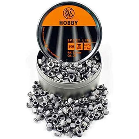 RWS Hobby Flathead .22 Air Rifle Gun Pellets 500 Tin Airgun Target Plinking 213 64 30 Cover