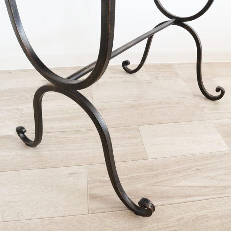 ネストテーブル アンティーク調アイアン×濃淡ウッド ネストテーブル