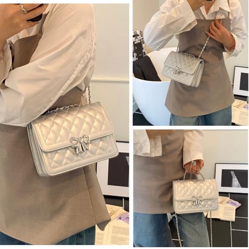Image of Travistar Crossbody Bags for Women Small Handbags PU Leather Shoulder Bag Purse Evening Bag Quilted Satchels with Chain Strap