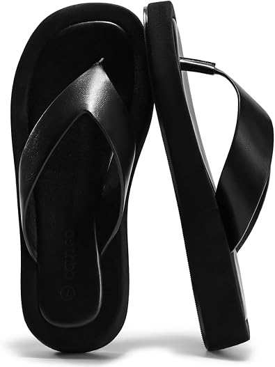 Coutgo Womens Platform Flip Flops Open Square Toe Slide Sandals Summer Beach Vacation Shoes